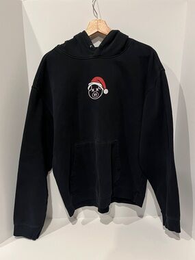 Shane Dawson Merchandise Pig Logo Christmas Santa Hat Black Pullover Hoodie